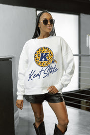 KENT STATE GOLDEN FLASHES WILD BREAKTHROUGH PREMIUM FLEECE CREWNECK PULLOVER