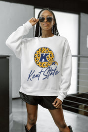 KENT STATE GOLDEN FLASHES WILD BREAKTHROUGH PREMIUM FLEECE CREWNECK PULLOVER