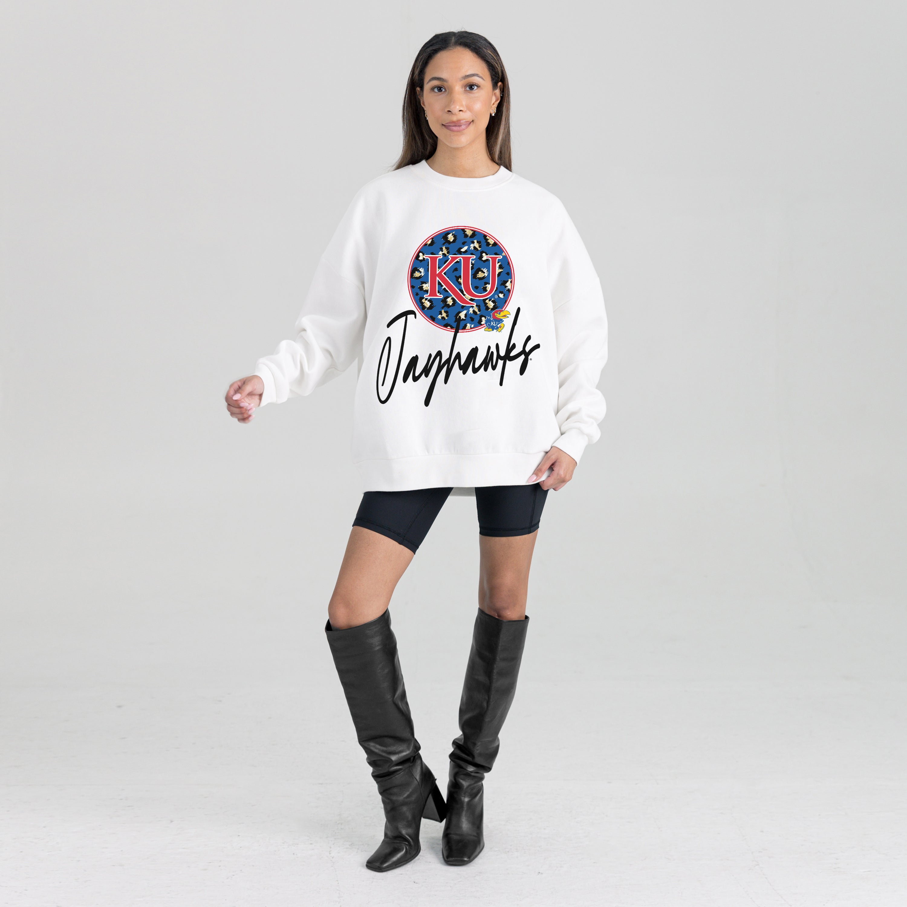 KANSAS JAYHAWKS WILD BREAKTHROUGH PREMIUM FLEECE CREWNECK PULLOVER