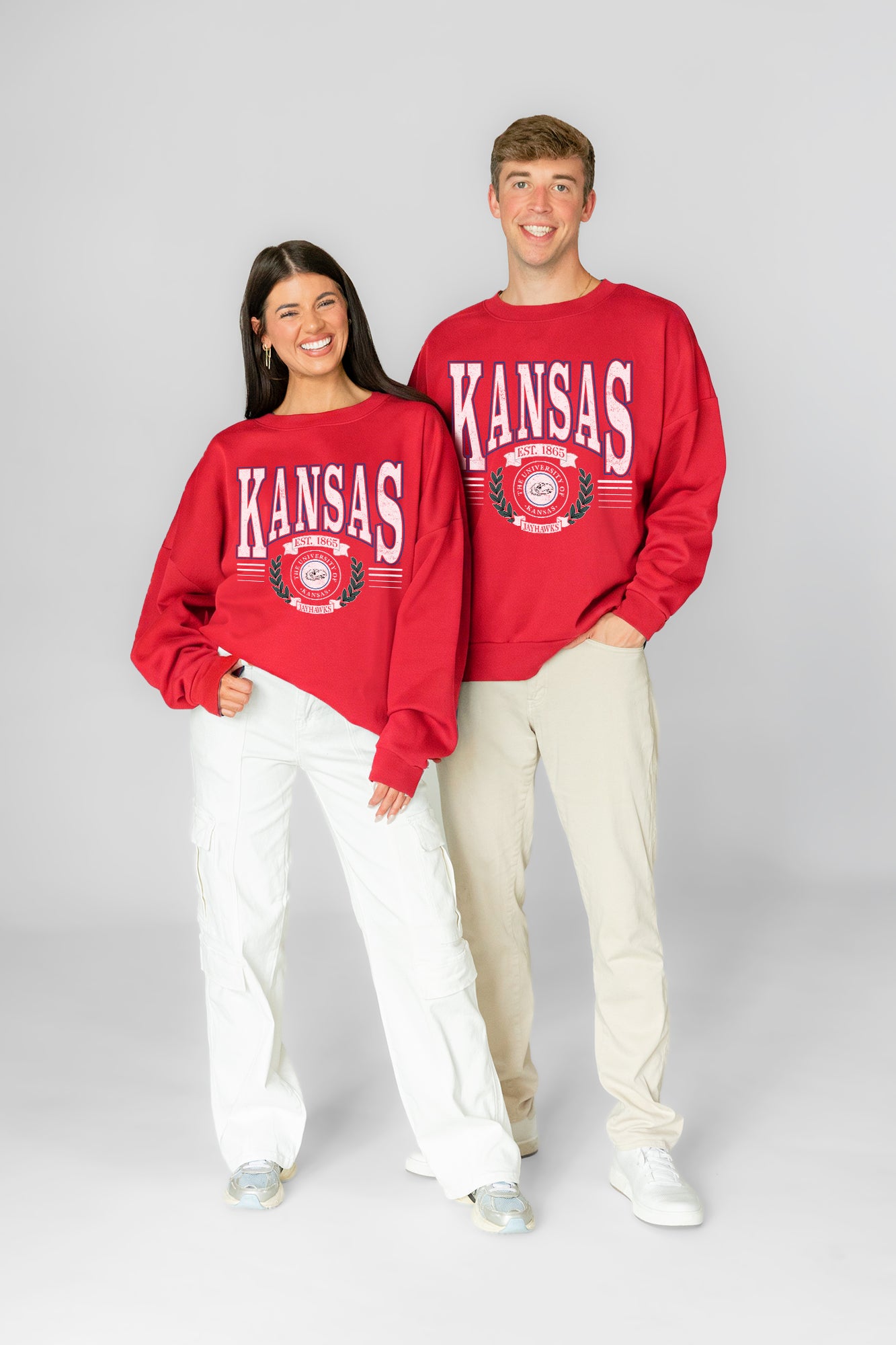 KANSAS JAYHAWKS HONOR BOUND PREMIUM FLEECE CREWNECK PULLOVER