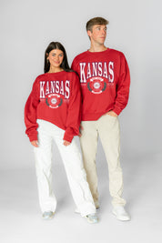 KANSAS JAYHAWKS HONOR BOUND PREMIUM FLEECE CREWNECK PULLOVER