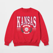 KANSAS JAYHAWKS HONOR BOUND PREMIUM FLEECE CREWNECK PULLOVER