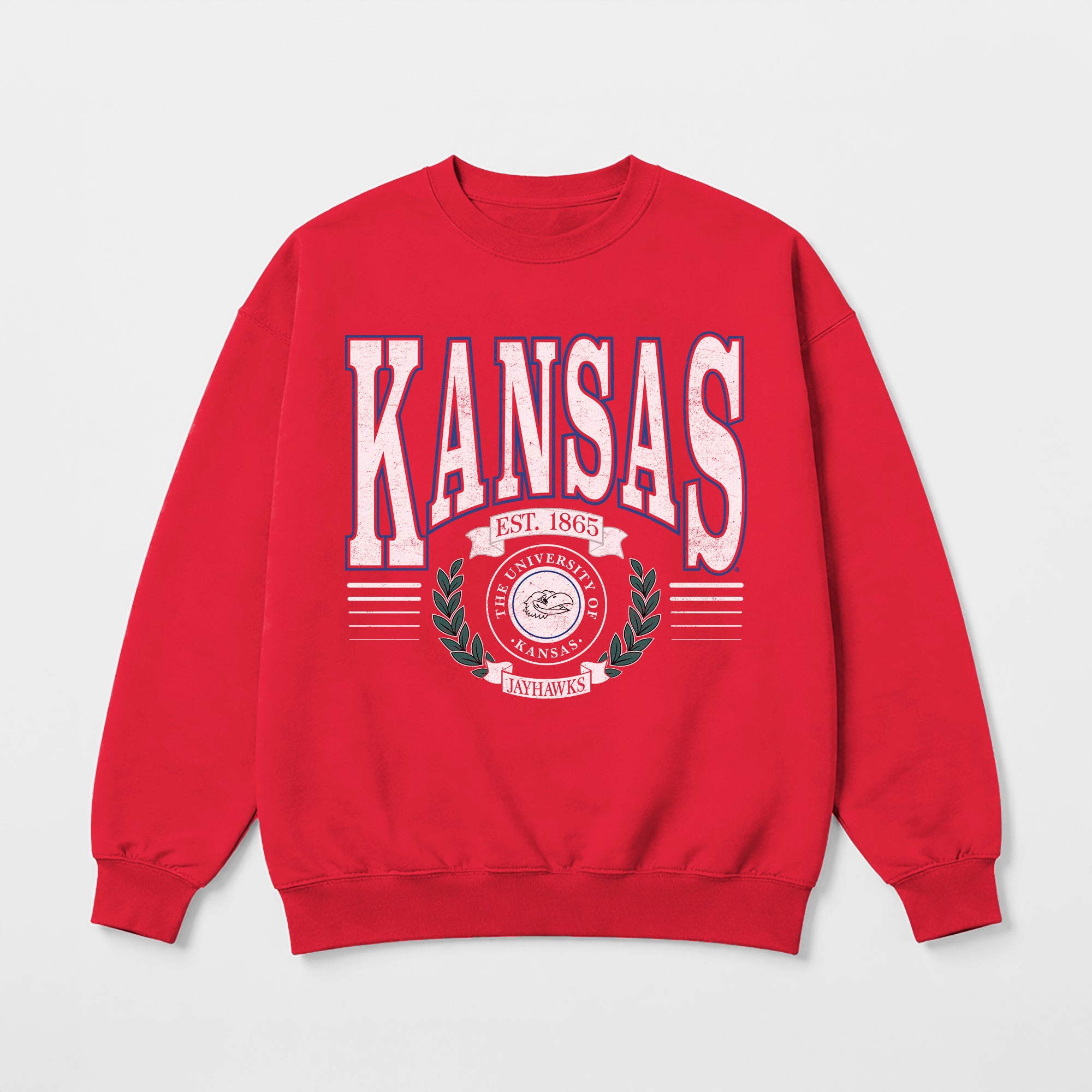 KANSAS JAYHAWKS HONOR BOUND PREMIUM FLEECE CREWNECK PULLOVER