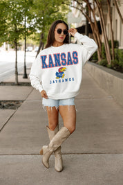 KANSAS JAYHAWKS Freestyle Fleece Drop-Shoulder Pullover