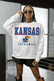 KANSAS JAYHAWKS Freestyle Fleece Drop-Shoulder Pullover