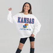 KANSAS JAYHAWKS Freestyle Fleece Drop-Shoulder Pullover