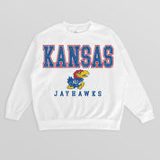 KANSAS JAYHAWKS Freestyle Fleece Drop-Shoulder Pullover