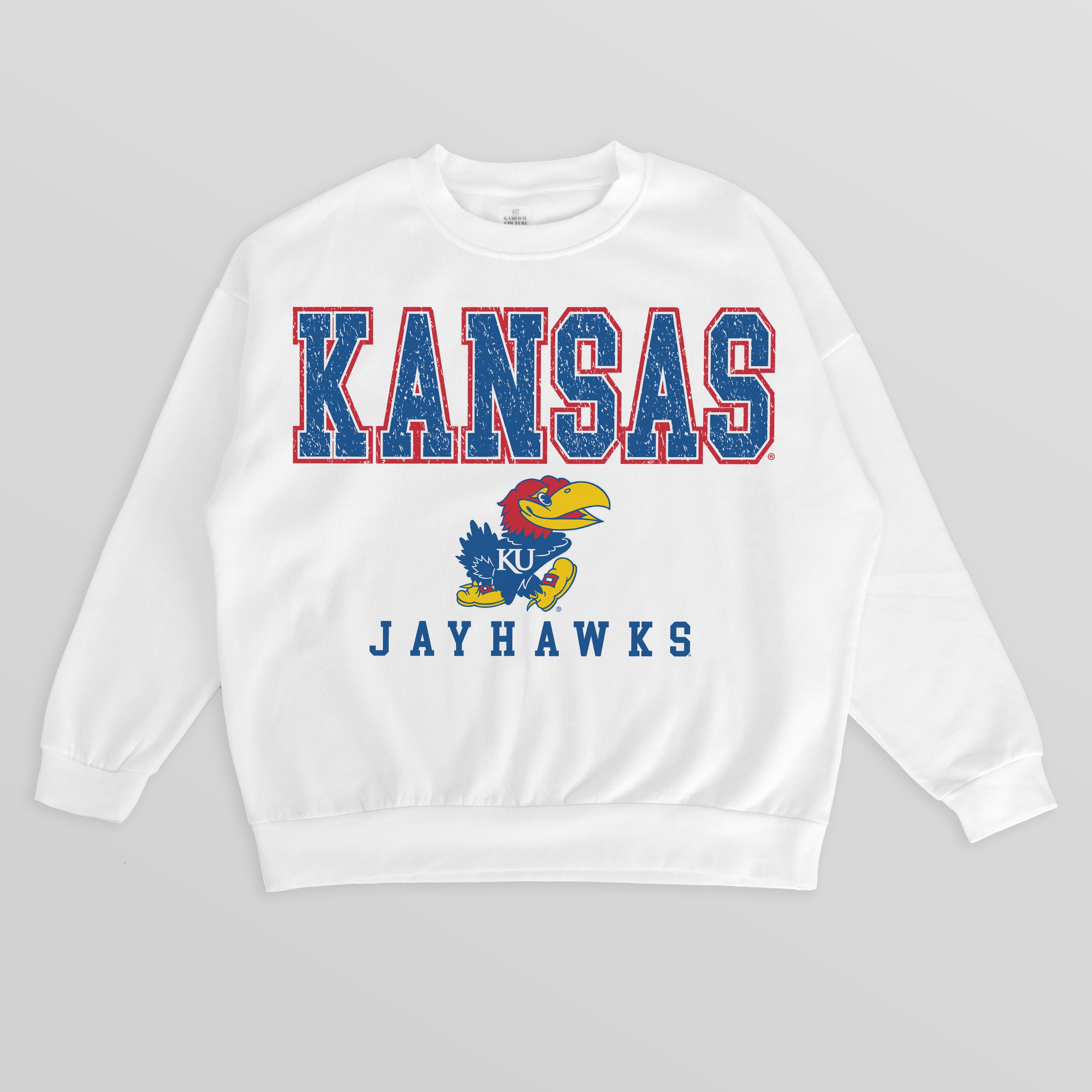 KANSAS JAYHAWKS Freestyle Fleece Drop-Shoulder Pullover