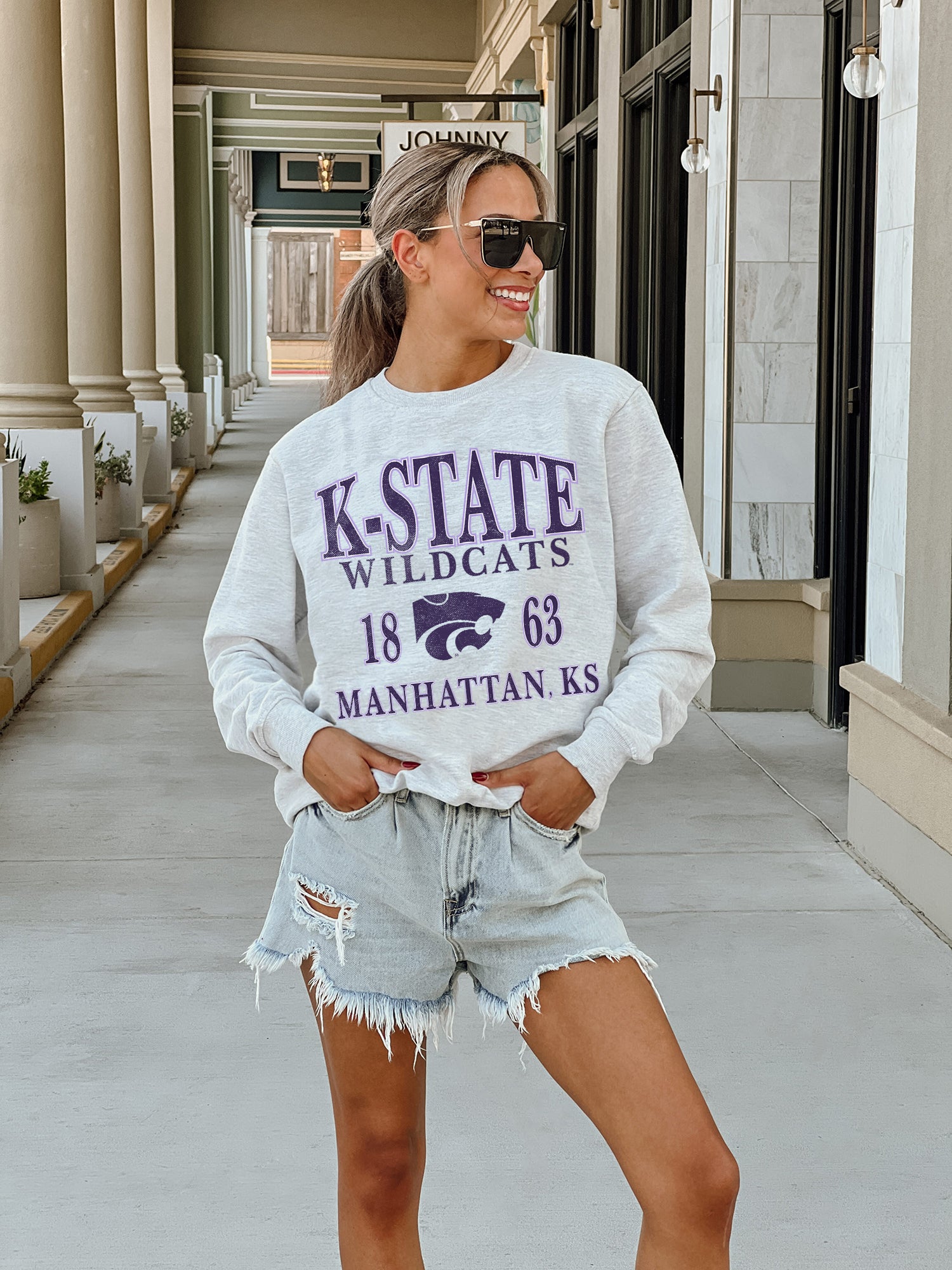 KANSAS STATE WILDCATS Allegiance Fleece Drop-Shoulder Pullover