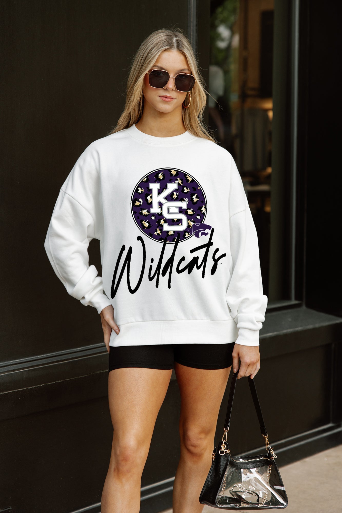 KANSAS STATE WILDCATS WILD BREAKTHROUGH PREMIUM FLEECE CREWNECK PULLOVER