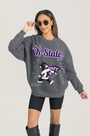 KANSAS STATE WILDCATS READY TO RUMBLE PREMIUM FLEECE DROP SHOULDER CREWNECK PULLOVER