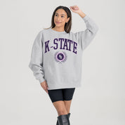 KANSAS STATE WILDCATS TRADITION REFINED PREMIUM FLEECE CREWNECK PULLOVER