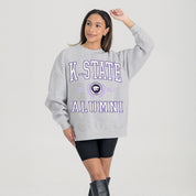 KANSAS STATE WILDCATS DEGREE UNLOCKED PREMIUM DROP SHOULDER FLEECE CREWNECK PULLOVER