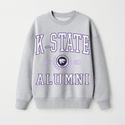 KANSAS STATE WILDCATS DEGREE UNLOCKED PREMIUM DROP SHOULDER FLEECE CREWNECK PULLOVER