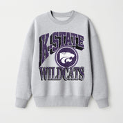 KANSAS STATE WILDCATS GAME ON PREMIUM FLEECE DROP SHOULDER CREWNECK PULLOVER