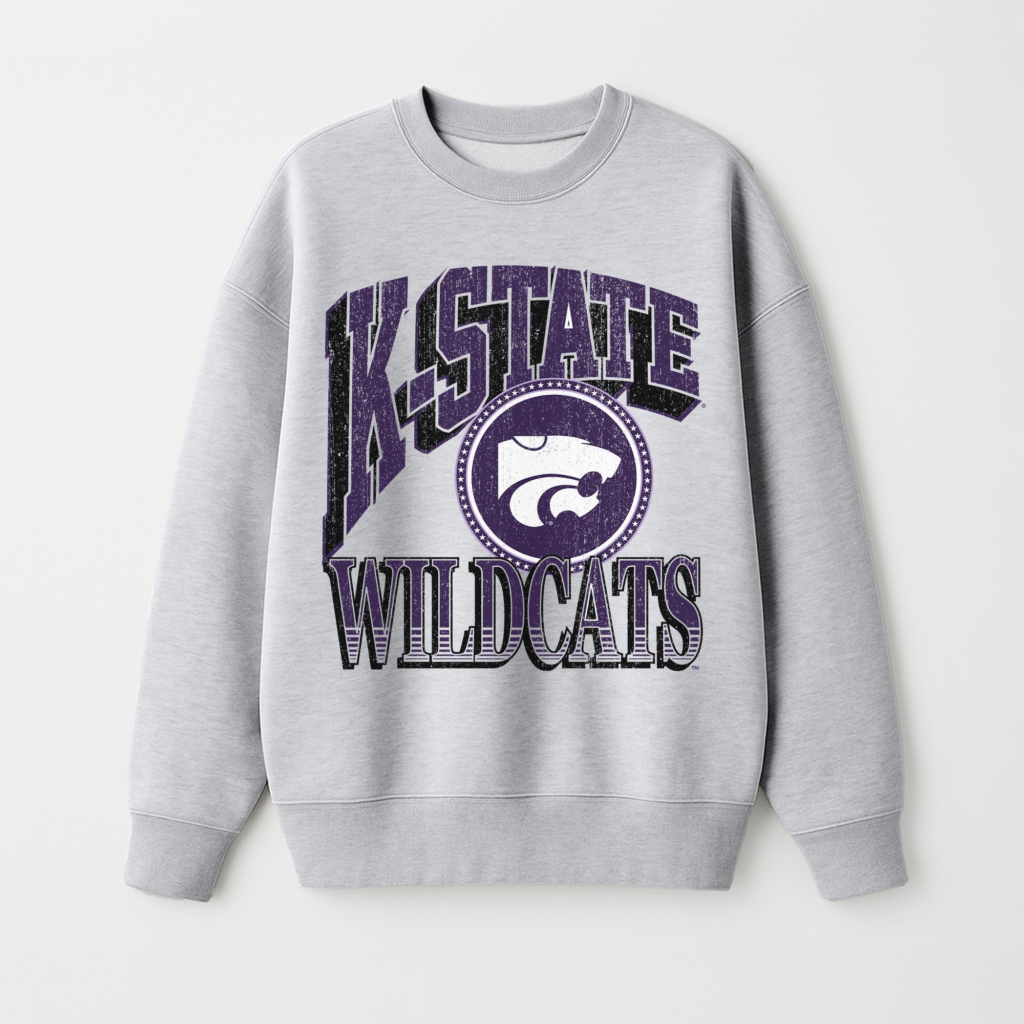KANSAS STATE WILDCATS GAME ON PREMIUM FLEECE DROP SHOULDER CREWNECK PULLOVER