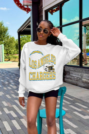 LOS ANGELES CHARGERS HARD EARNED PREMIUM FLEECE CREWNECK PULLOVER