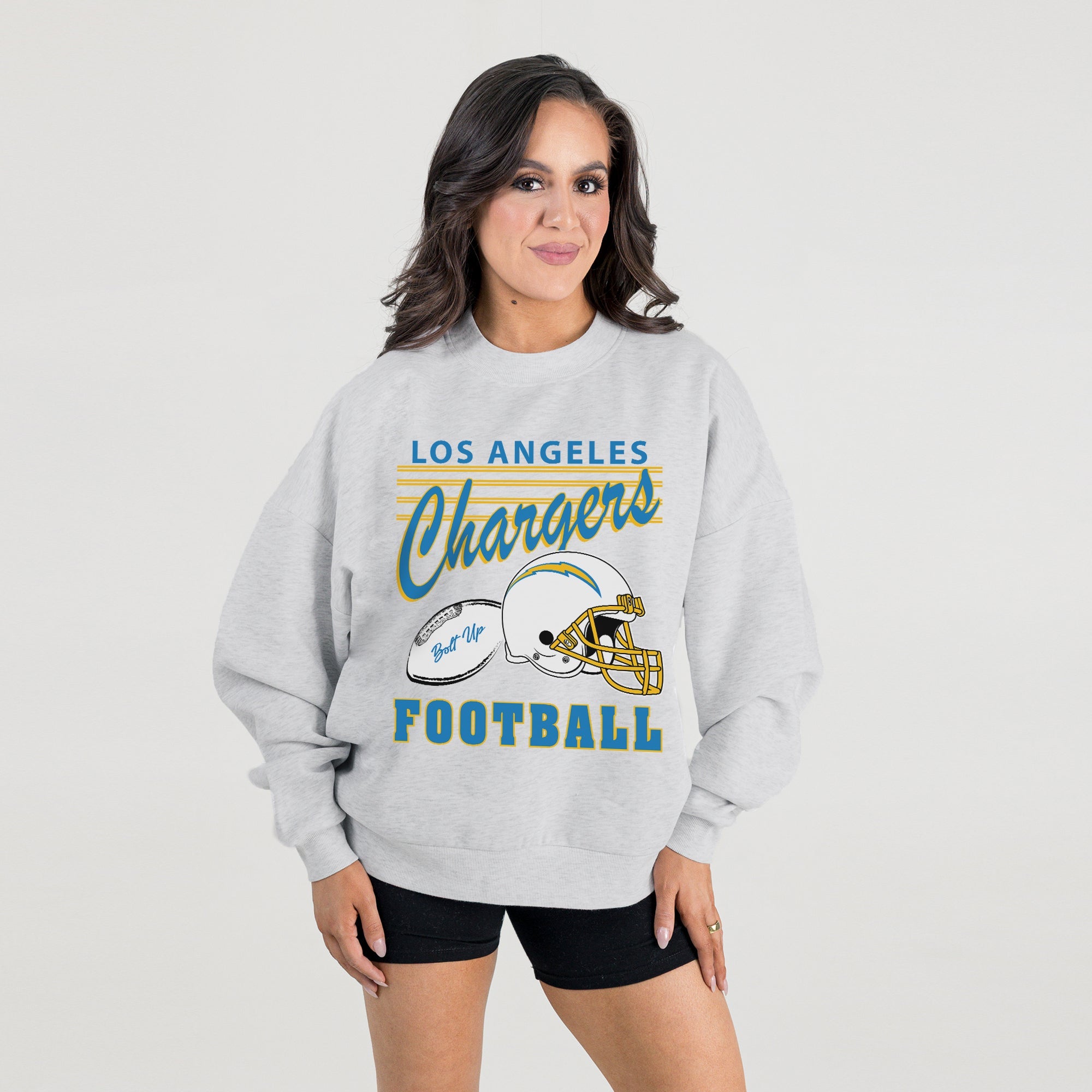 LOS ANGELES CHARGERS HOME TURF PREMIUM FLEECE CREWNECK PULLOVER