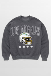 LOS ANGELES CHARGERS RISING STAR PREMIUM FLEECE CREWNECK PULLOVER
