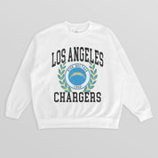 LOS ANGELES CHARGERS GOLD STANDARD PREMIUM FLEECE DROP SHOULDER CREWNECK PULLOVER