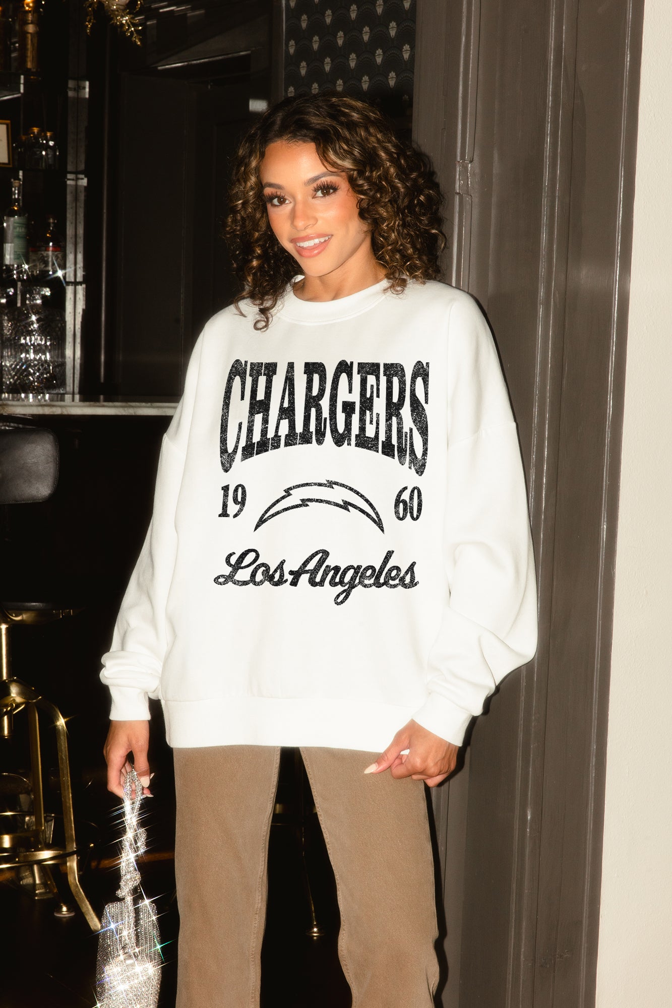 LOS ANGELES CHARGERS PEAK SEASON PREMIUM FLEECE CREWNECK PULLOVER