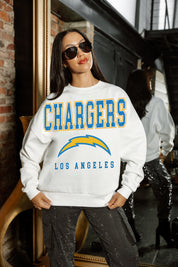 LOS ANGELES CHARGERS Sunday Drives Fleece Crewneck Pullover