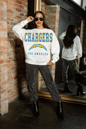LOS ANGELES CHARGERS Sunday Drives Fleece Crewneck Pullover