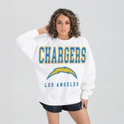 LOS ANGELES CHARGERS Sunday Drives Fleece Crewneck Pullover