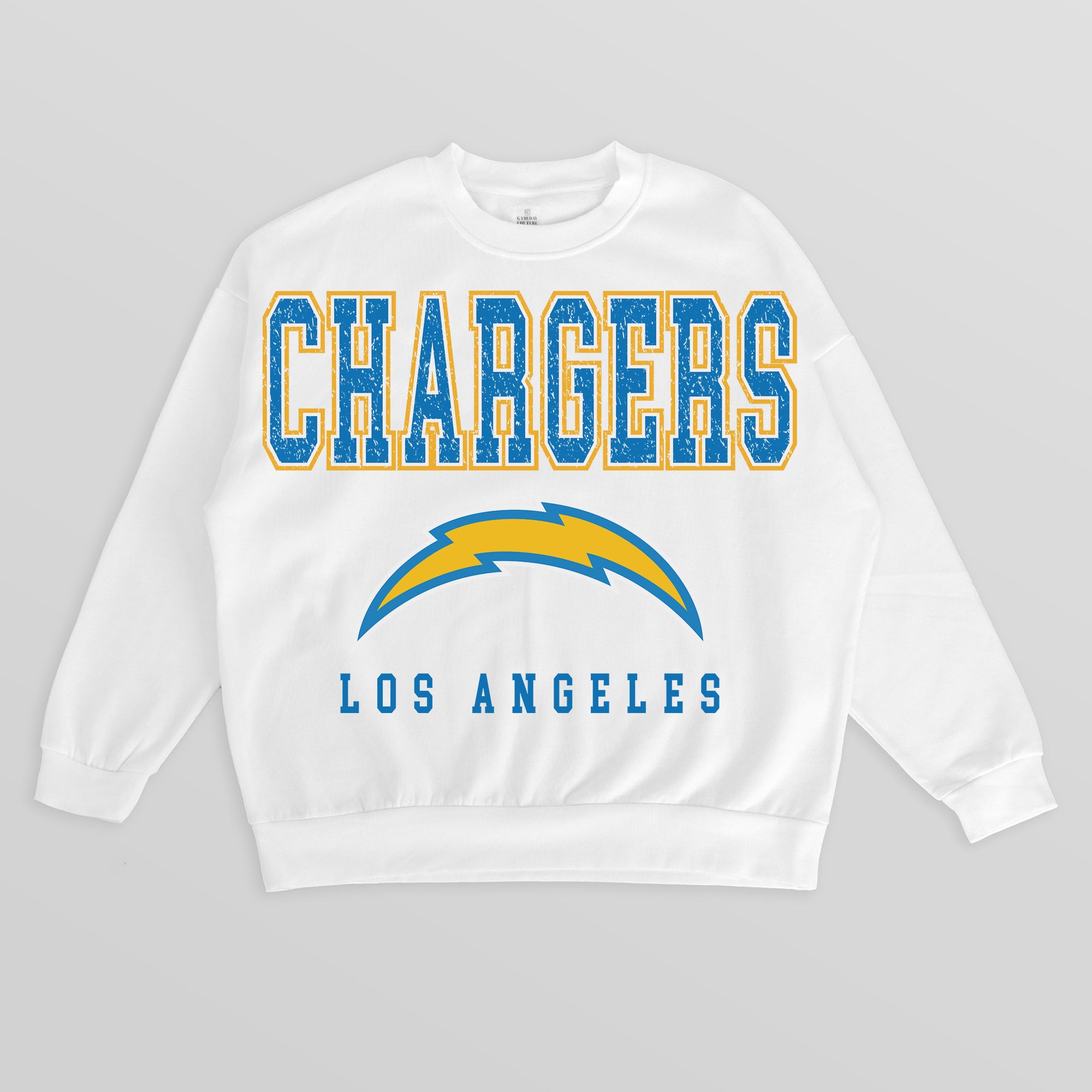 LOS ANGELES CHARGERS Sunday Drives Fleece Crewneck Pullover