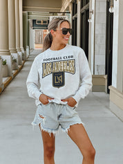 LOS ANGELES FC PITCH PRIDE PREMIUM FLEECE DROP SHOULDER CREWNECK PULLOVER