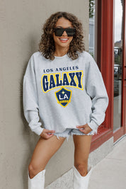 LOS ANGELES GALAXY PITCH PRIDE PREMIUM FLEECE DROP SHOULDER CREWNECK PULLOVER