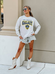 LOS ANGELES GALAXY PITCH PRIDE PREMIUM FLEECE DROP SHOULDER CREWNECK PULLOVER