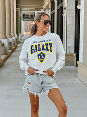 LOS ANGELES GALAXY PITCH PRIDE PREMIUM FLEECE DROP SHOULDER CREWNECK PULLOVER