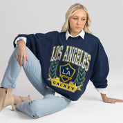 LOS ANGELES GALAXY CLASSIC ARCHIVES PREMIUM FLEECE DROP SHOULDER CREWNECK PULLOVER
