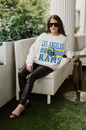 LOS ANGELES RAMS FAIR CATCH PREMIUM FLEECE DROP SHOULDER CREWNECK PULLOVER
