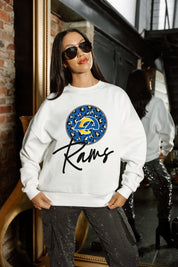 LOS ANGELES RAMS WILD BREAKTHROUGH PREMIUM FLEECE CREWNECK PULLOVER