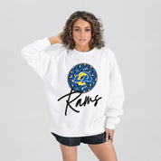 LOS ANGELES RAMS WILD BREAKTHROUGH PREMIUM FLEECE CREWNECK PULLOVER