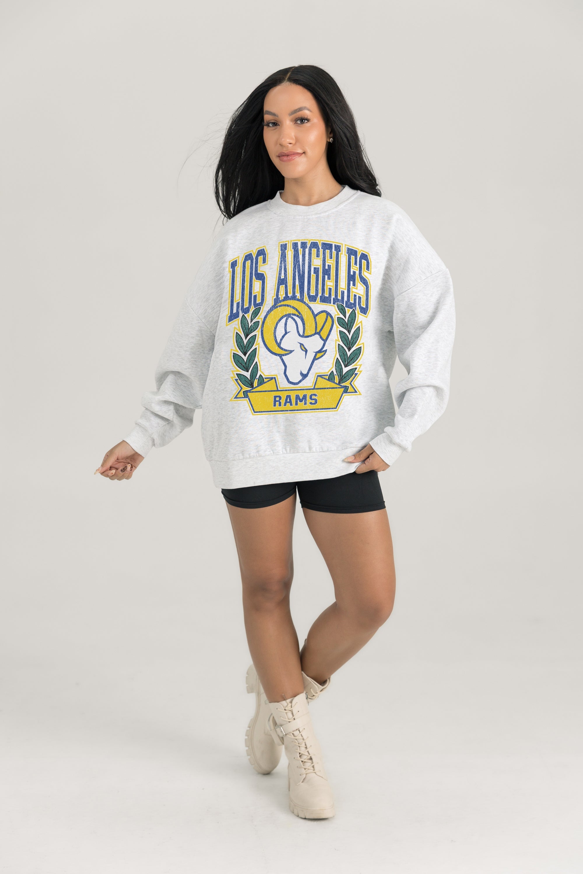 LOS ANGELES RAMS Heritage Fleece Crewneck Pullover