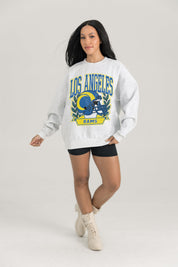LOS ANGELES RAMS HERITAGE PREMIUM FLEECE DROP SHOULDER CREWNECK PULLOVER