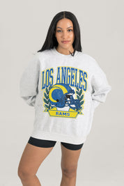 LOS ANGELES RAMS HERITAGE PREMIUM FLEECE DROP SHOULDER CREWNECK PULLOVER