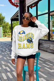 LOS ANGELES RAMS HARD EARNED PREMIUM FLEECE CREWNECK PULLOVER