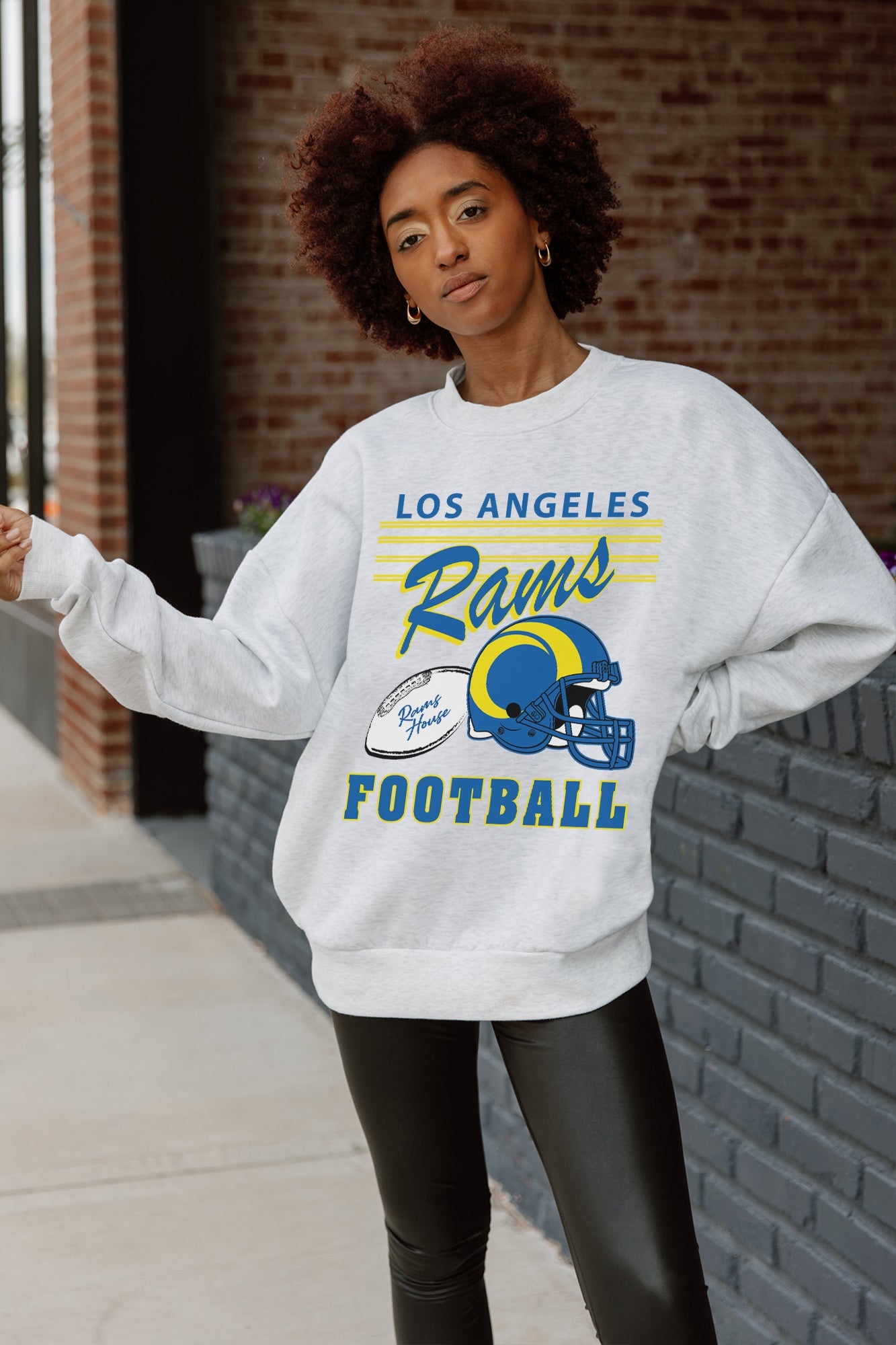 LOS ANGELES RAMS HOME TURF PREMIUM FLEECE CREWNECK PULLOVER