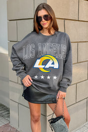 LOS ANGELES RAMS RISING STAR PREMIUM FLEECE CREWNECK PULLOVER
