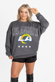 LOS ANGELES RAMS RISING STAR PREMIUM FLEECE CREWNECK PULLOVER