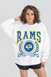LOS ANGELES RAMS STAY COOL PREMIUM FLEECE CREWNECK PULLOVER