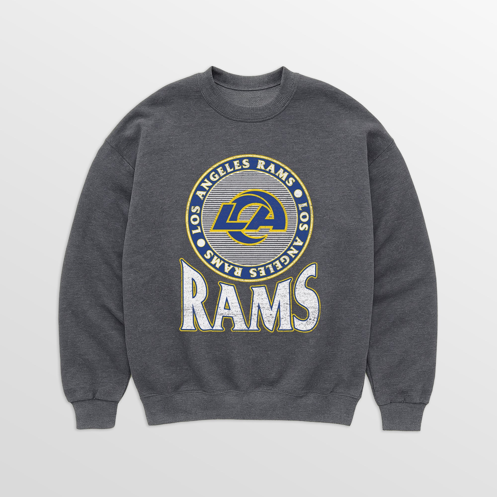 LOS ANGELES RAMS SATURDAY SEAL PREMIUM FLEECE DROP SHOULDER CREWNECK PULLOVER