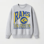 LOS ANGELES RAMS GAME ON PREMIUM FLEECE DROP SHOULDER CREWNECK PULLOVER