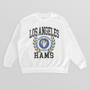 LOS ANGELES RAMS GOLD STANDARD PREMIUM FLEECE DROP SHOULDER CREWNECK PULLOVER