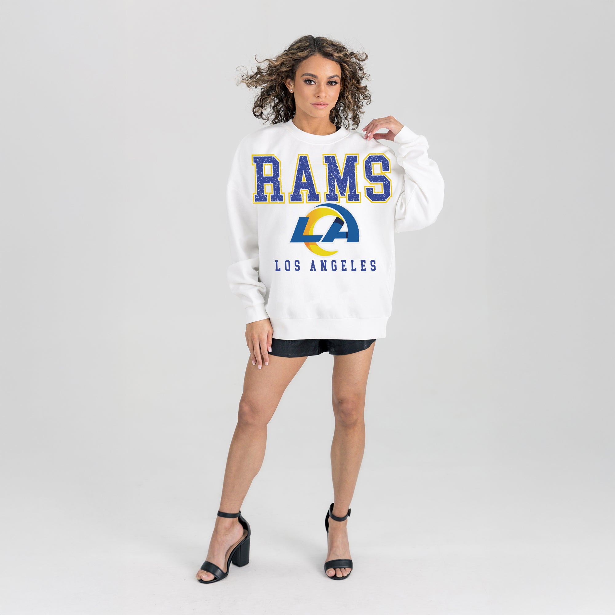 LOS ANGELES RAMS Sunday Drives Fleece Crewneck Pullover