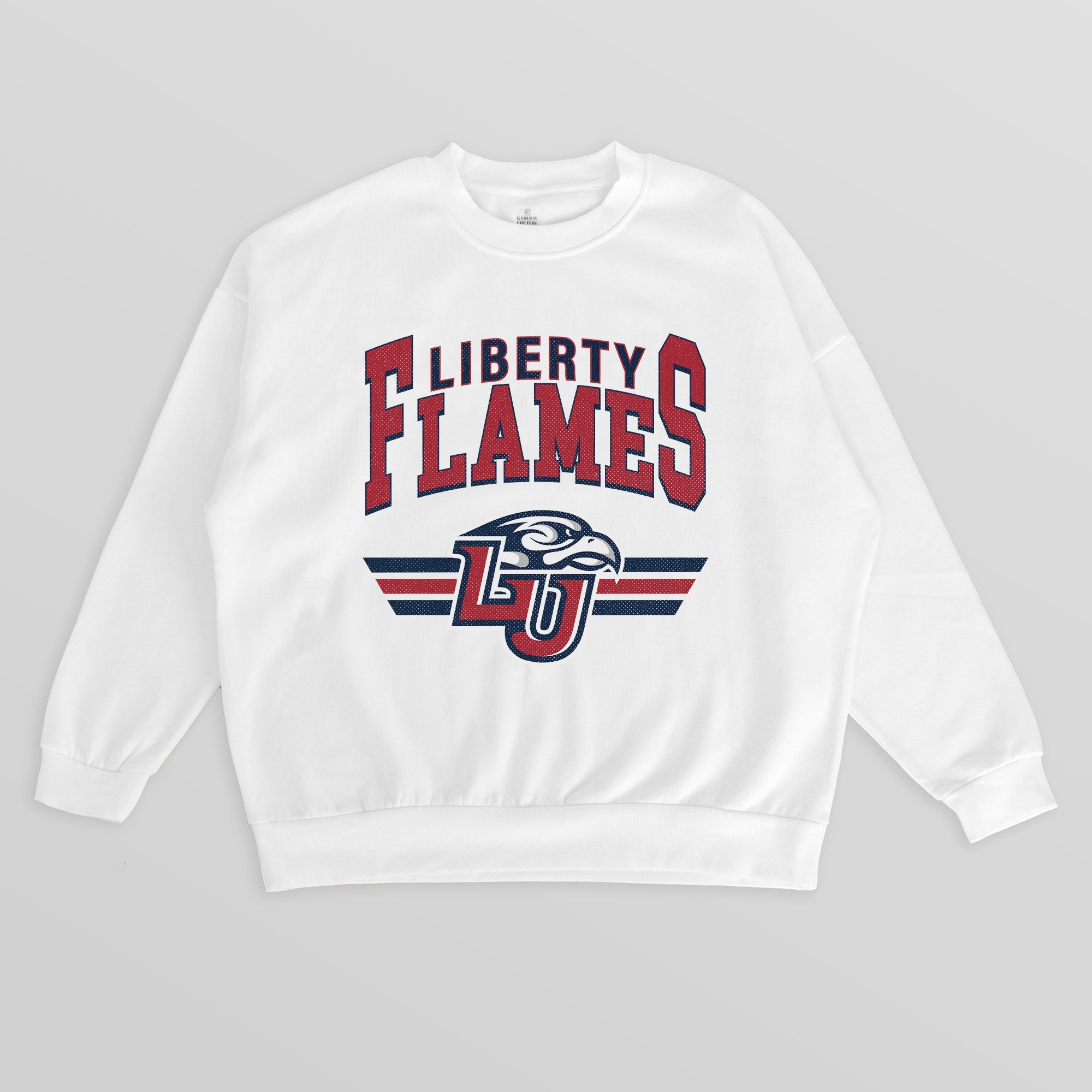 LIBERTY FLAMES SWIFT STRIKE PREMIUM FLEECE DROP SHOULDER CREWNECK PULLOVER